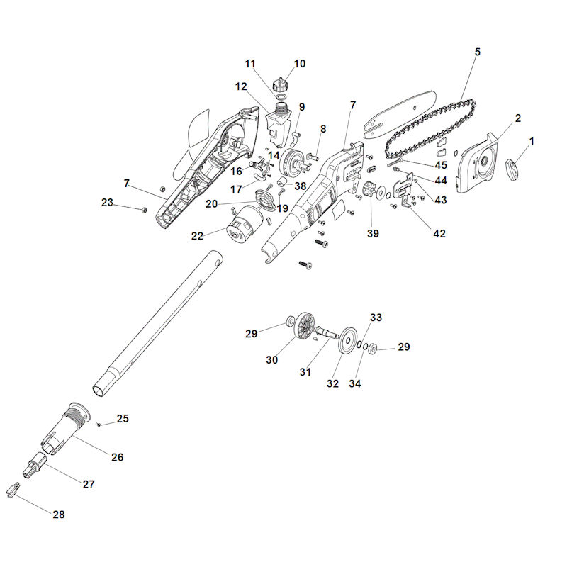 Mountfield MM48LI 277340003/M15 Pruner Spares