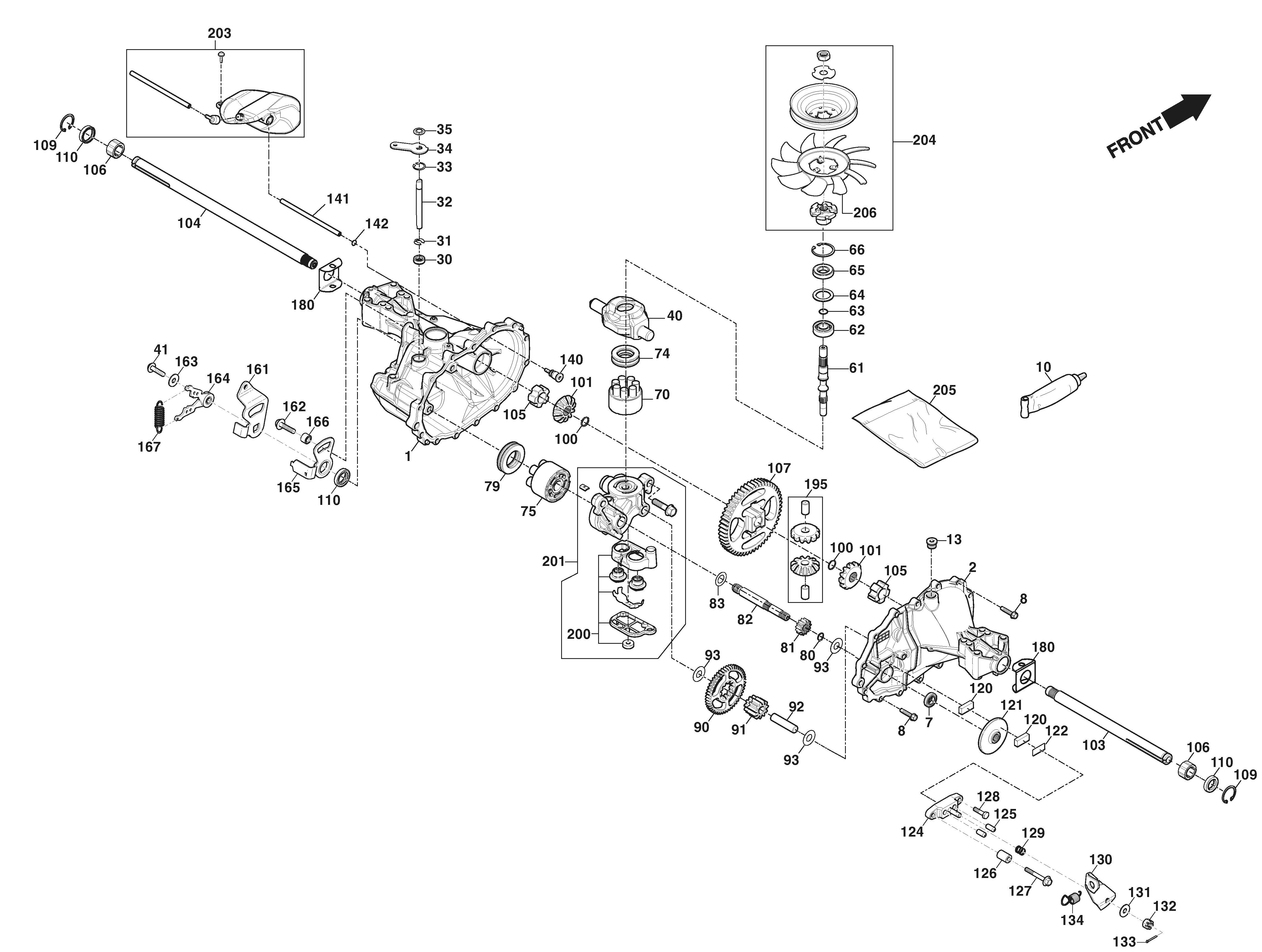 MTF 108H SD - Transmission Unit, Hydrogear