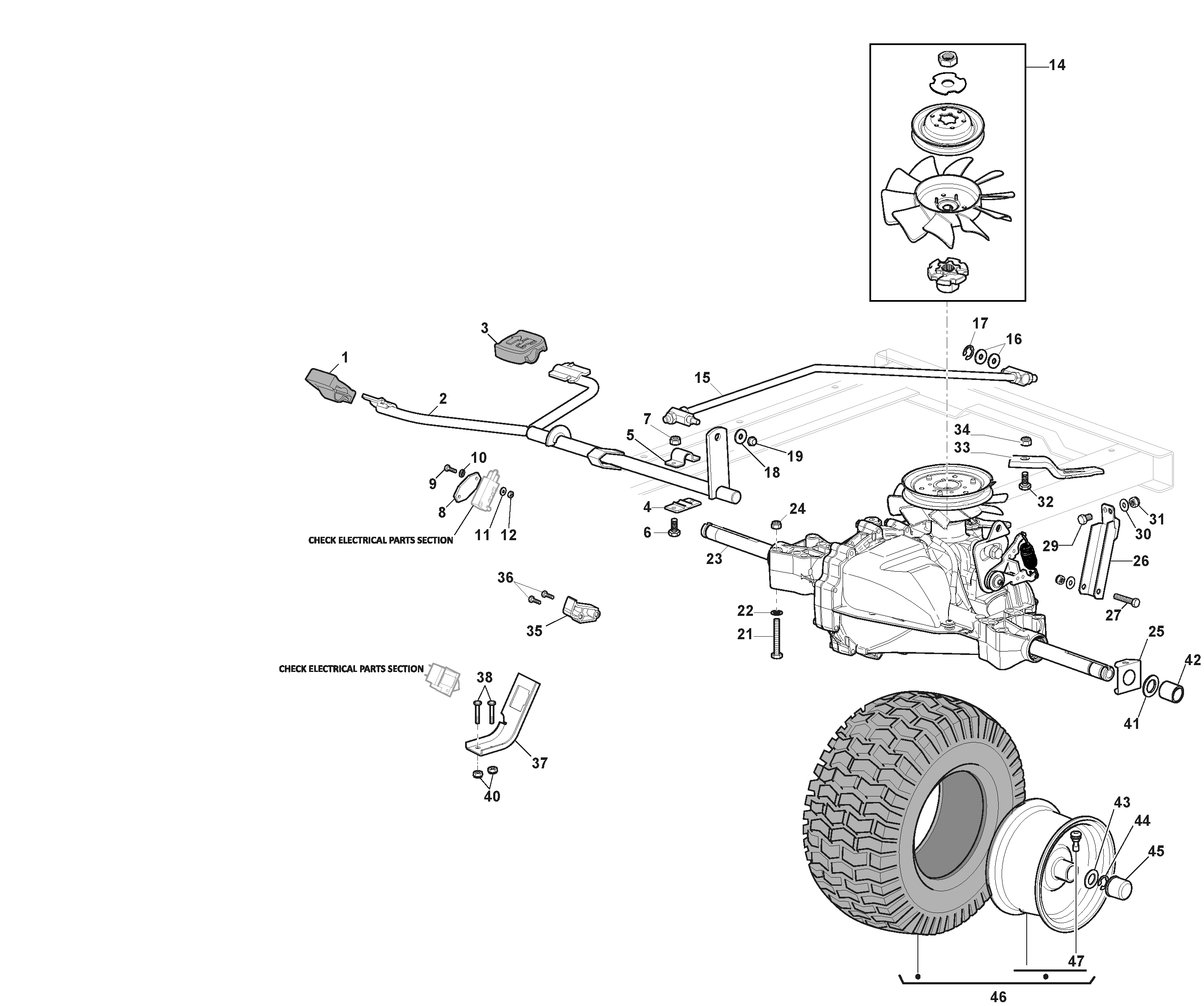 MTF 108H SD - Hydrostatic Transmission - Hydrogear