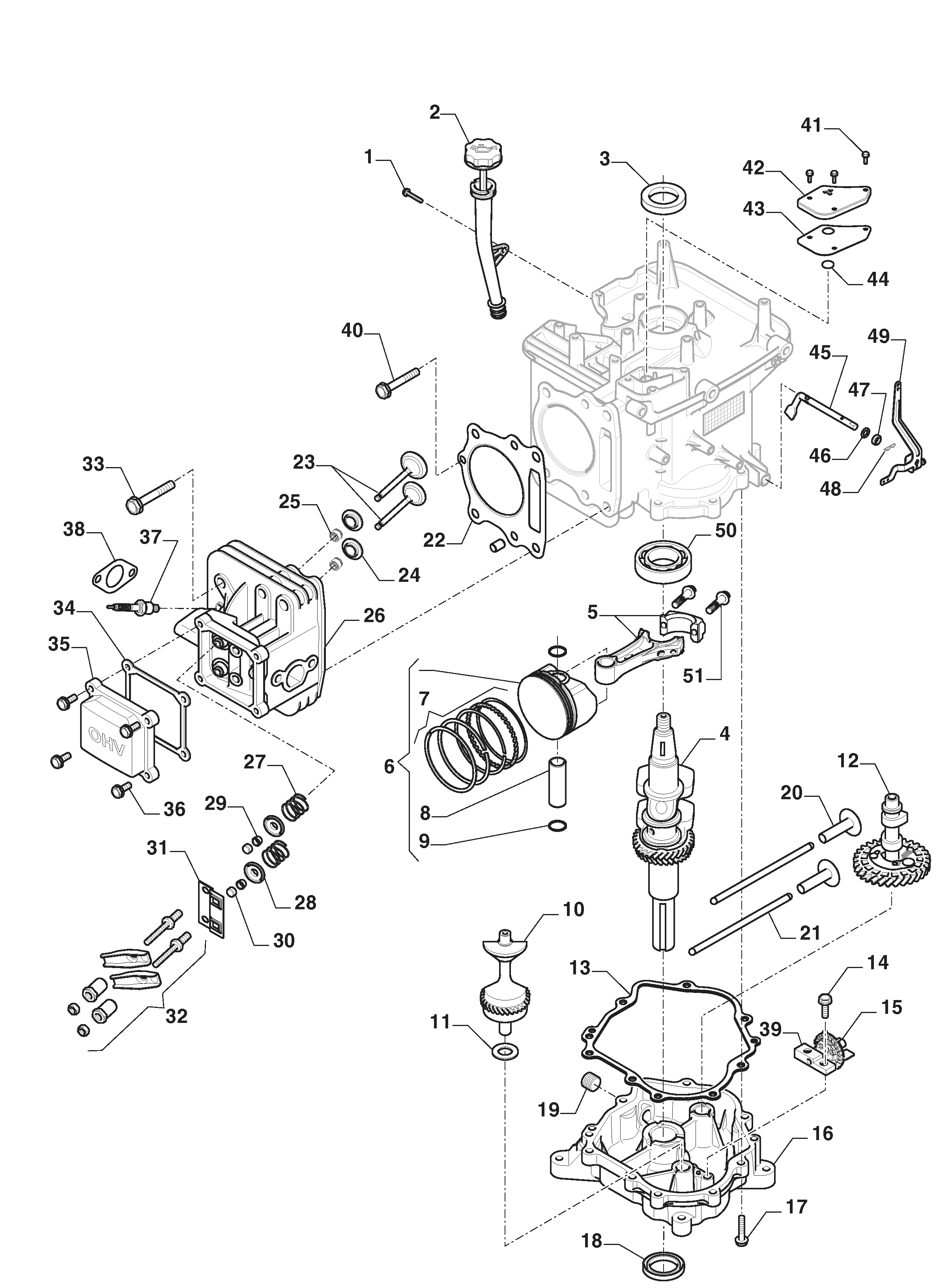 MTF 72 H - Engine - Piston, Crankshaft