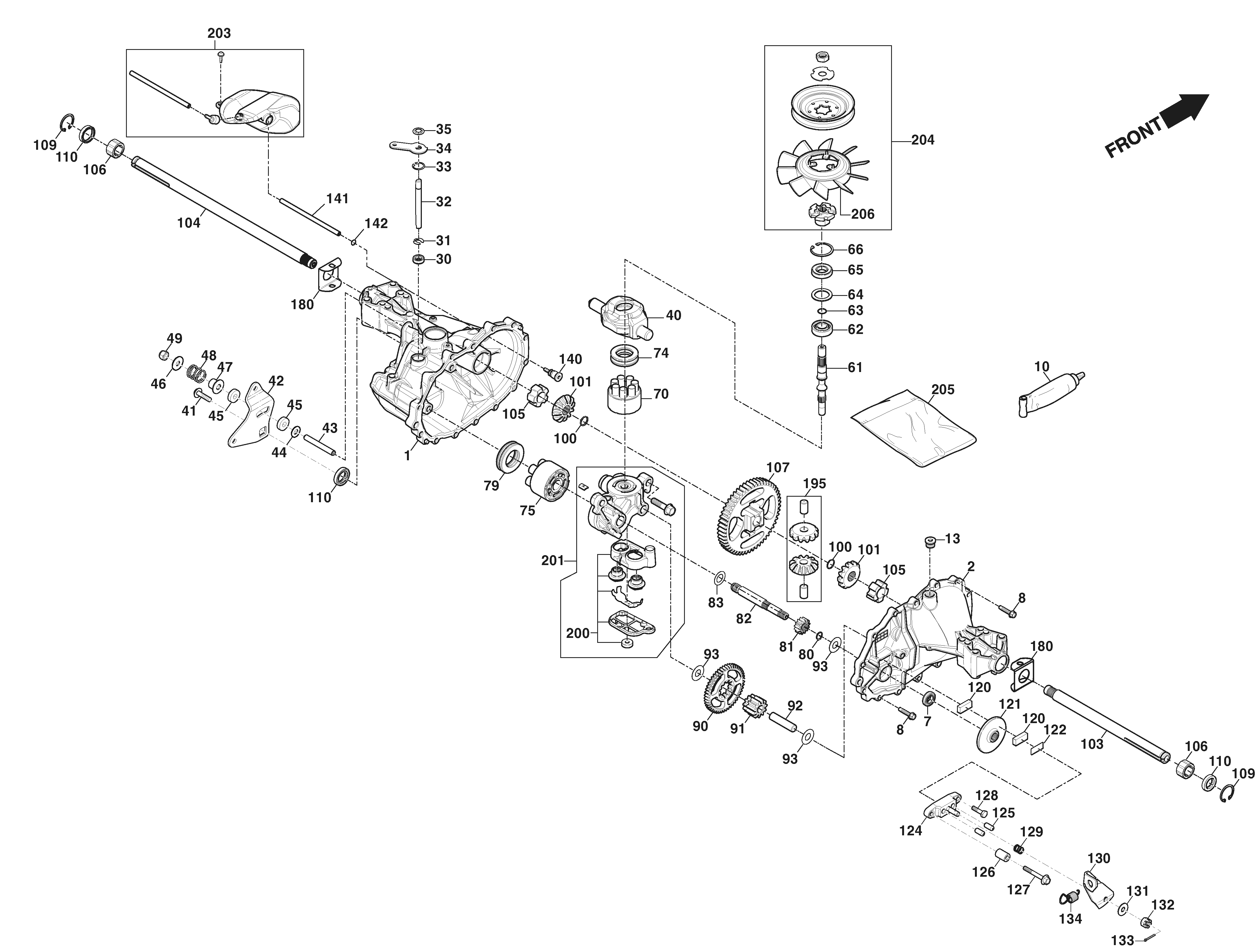 MTF 72 H - Transmission Unit, Hydro-Gear