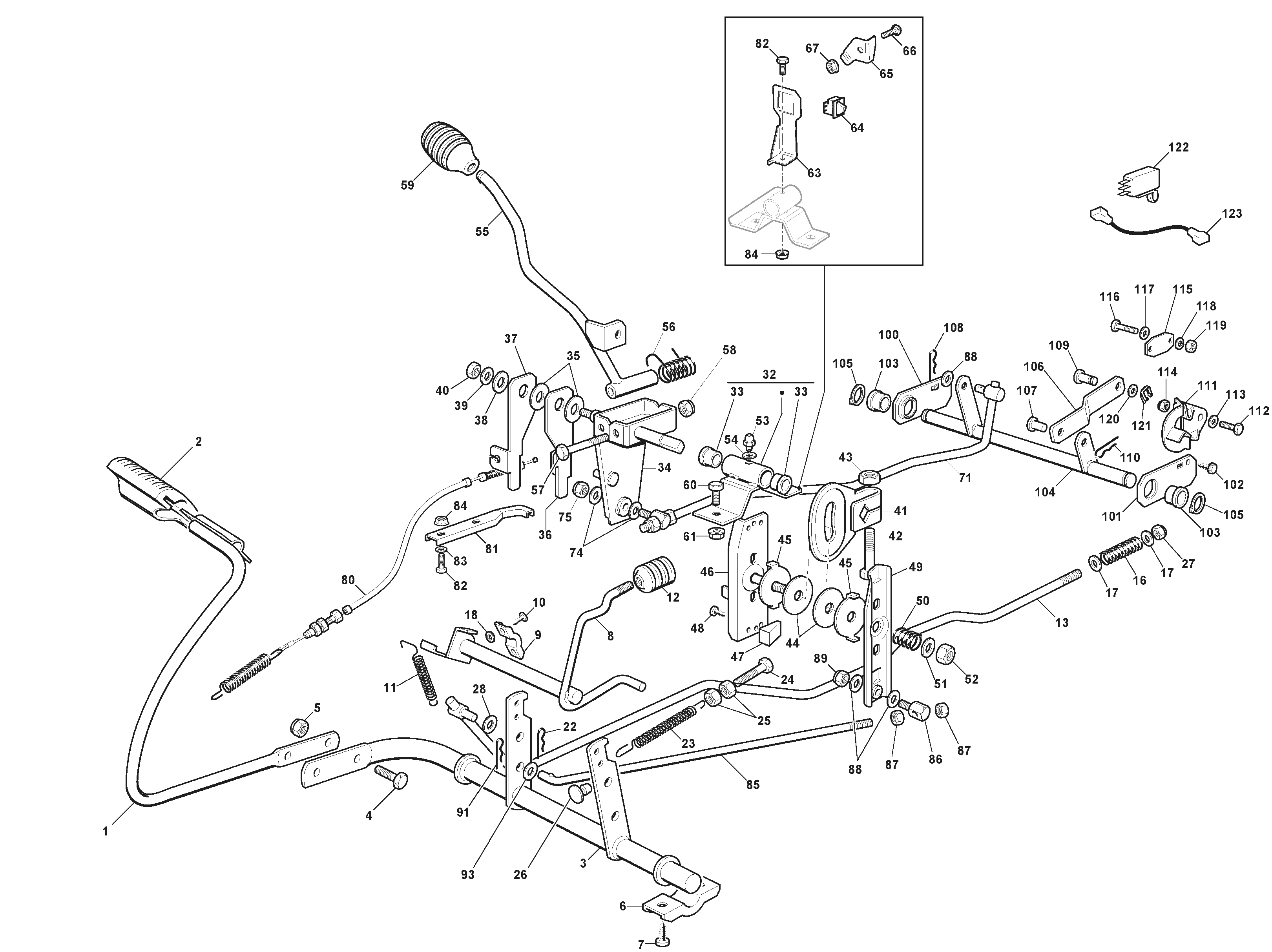 MTF 72 H - Brake and Gearbox Controls - HYG