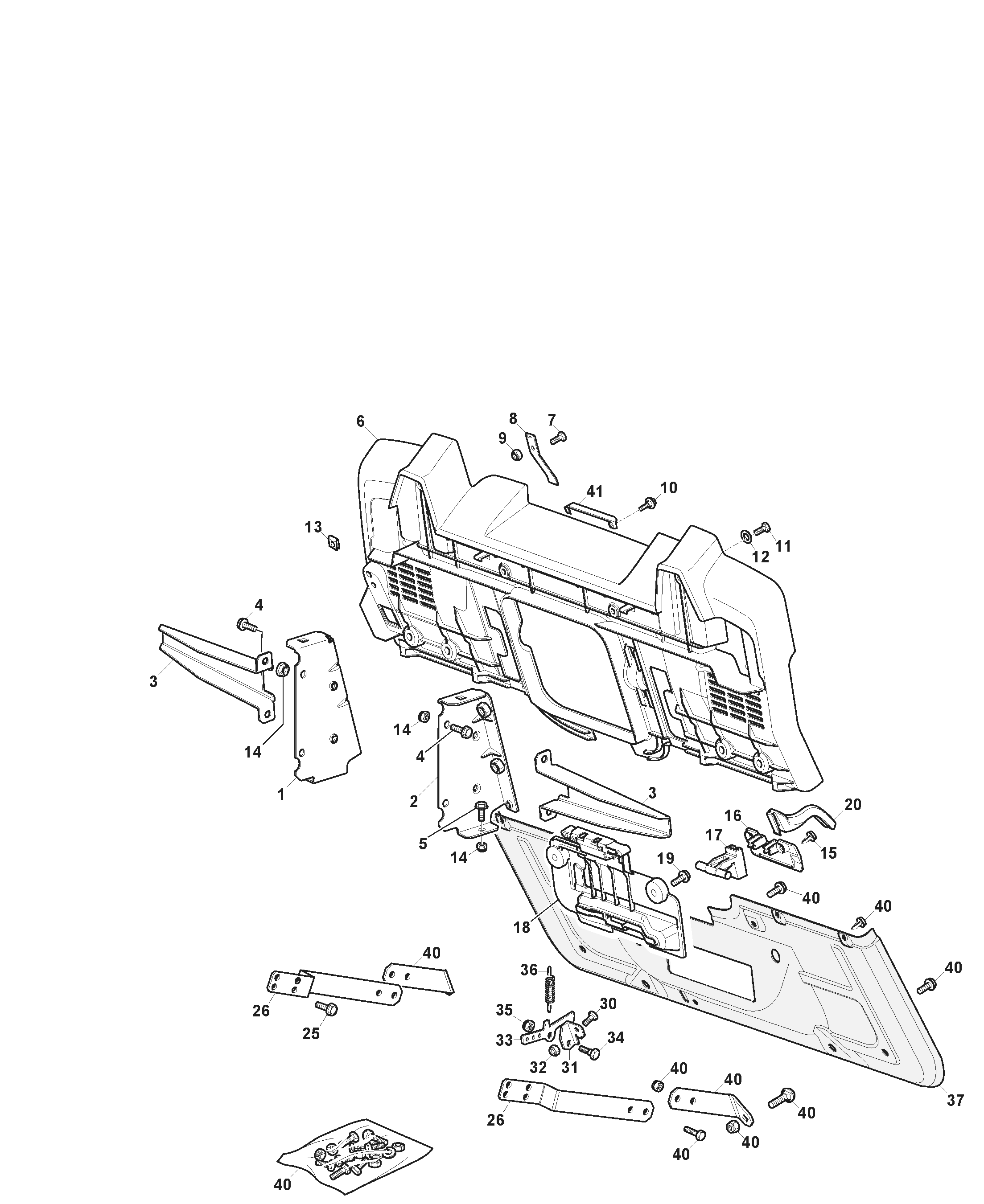 MTF 84 H - Frame - Rear Plate