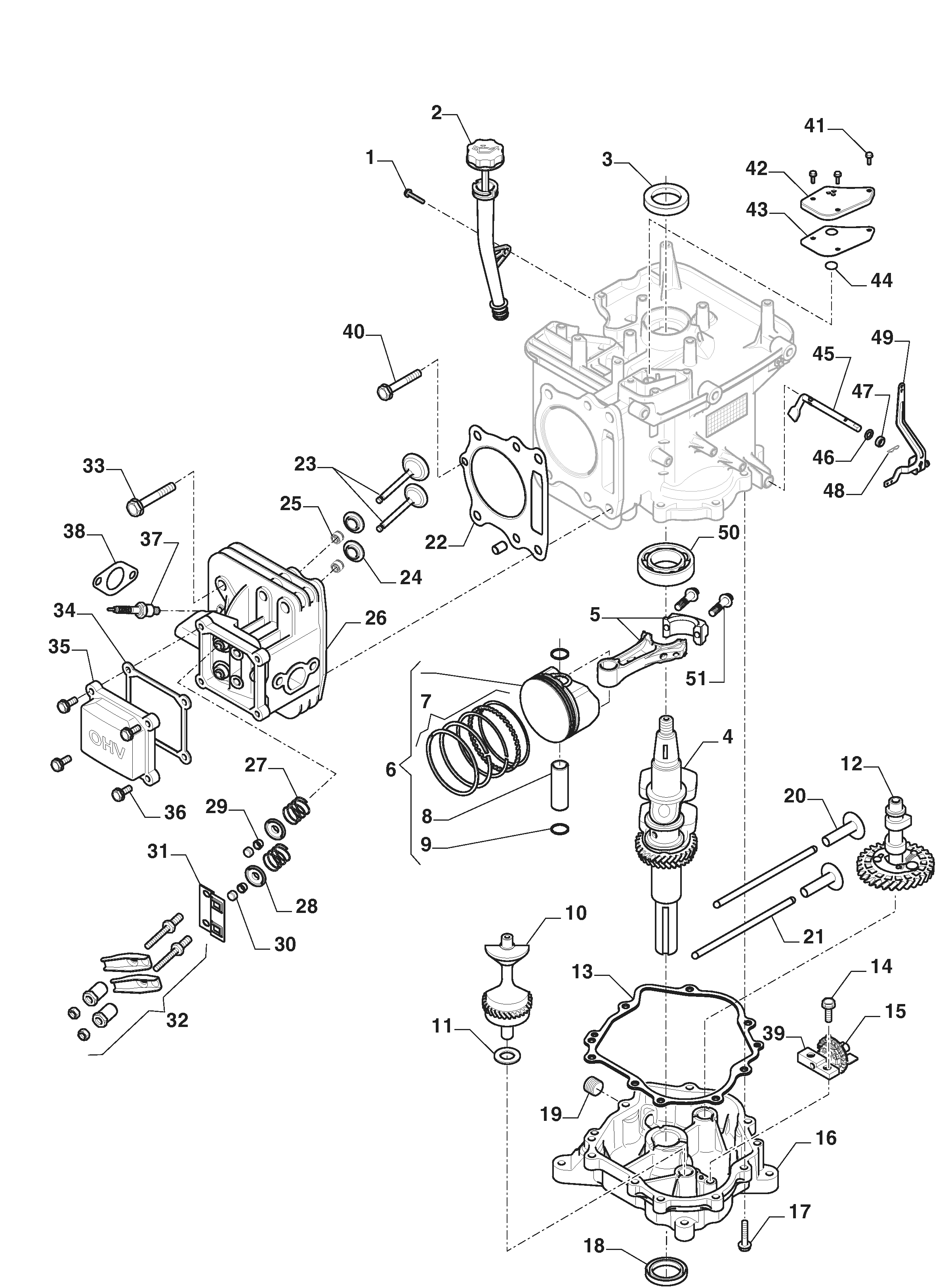 MTF 84 M - Engine - Piston, Crankshaft