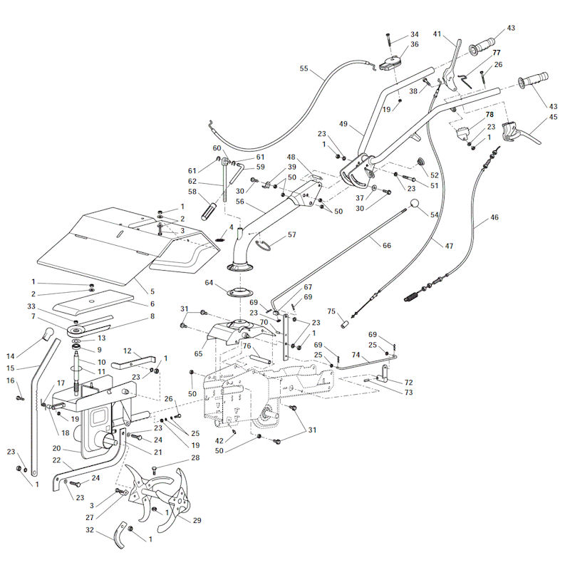 Mountfield Manor 95H 219510033/M10 Cultivator Spares