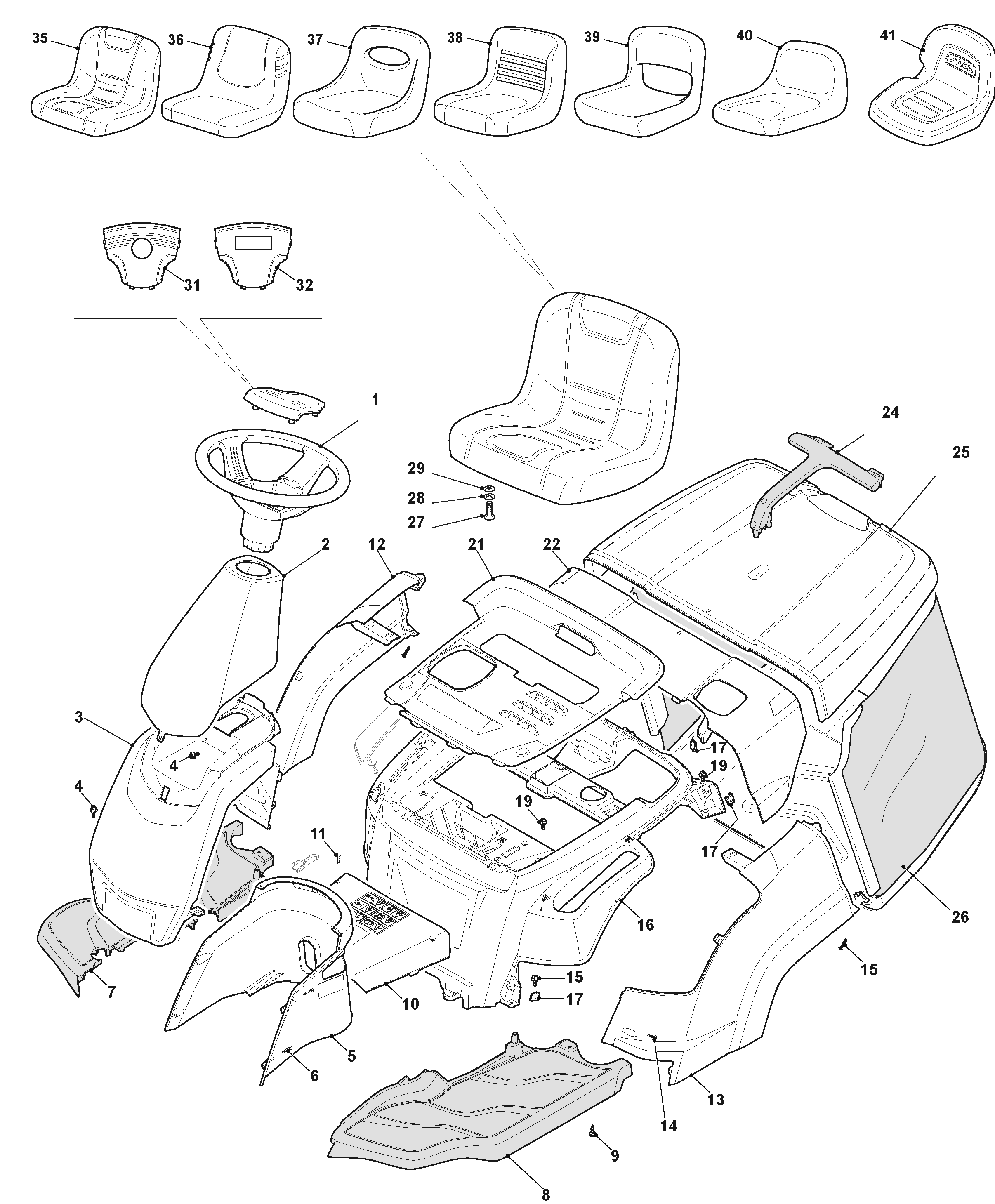 Mountfield Rider R27H 2T0072486/MC - Body