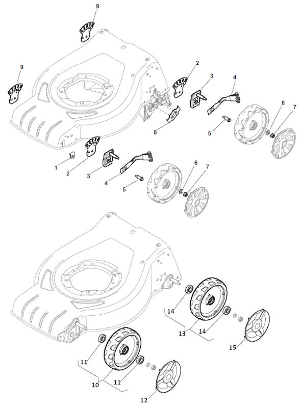 Mountfield S42HPLI 295431003/M16 Wheel Suspension Spares