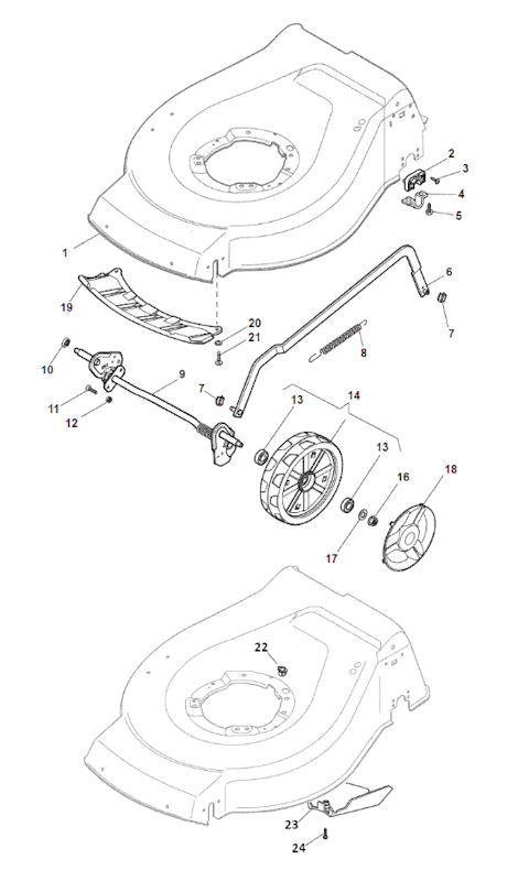 Mountfield S42RHPLI 299434003/M16 Chassis Spares