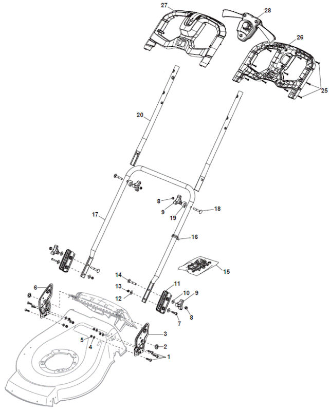 Mountfield S42RHPLI 299434003/M16 Handle Spares