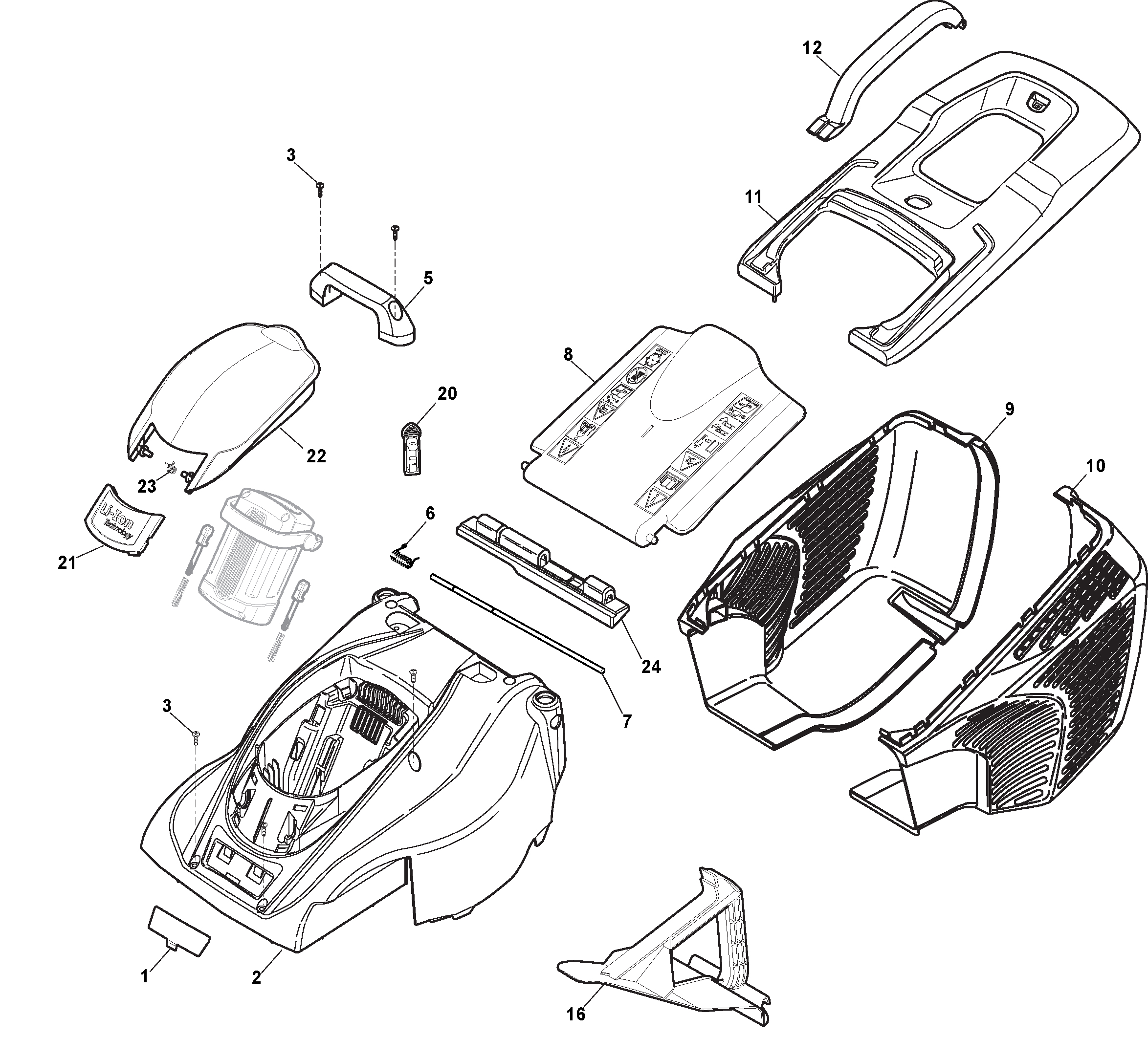 Mountfield Princess 34LI Bodywork Spare Parts 294345063/M13