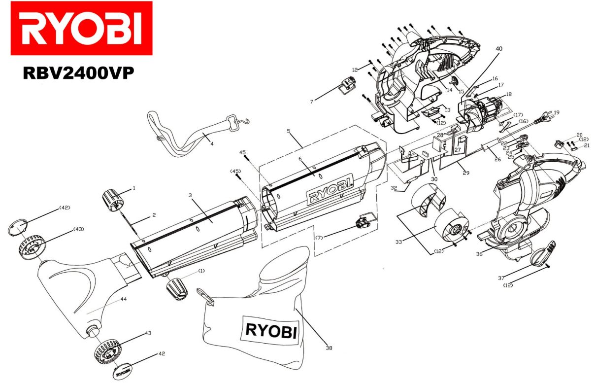 Ryobi RBV2400VP Blower Vac