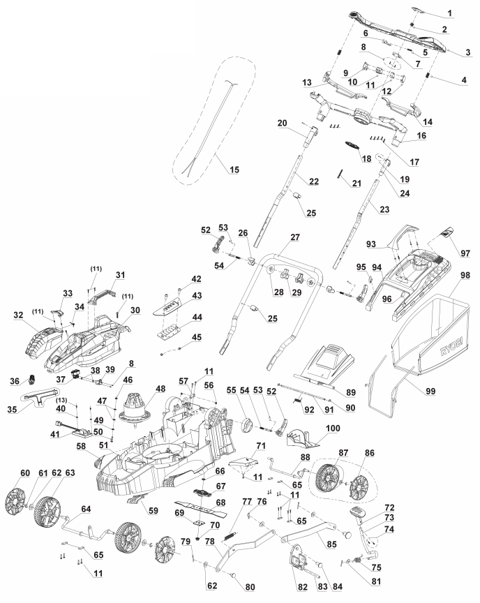 Ryobi RLM18X36250 Lawnmower