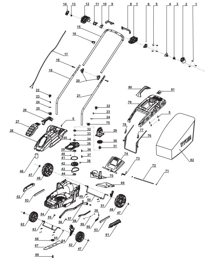 Ryobi RLM3313  - 5133004341 - - 4000462853
