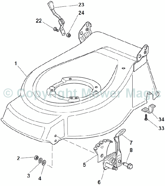 Deck and Height Adjusting - Mountfield S420PD (2010 - 2011) 294435023/M10