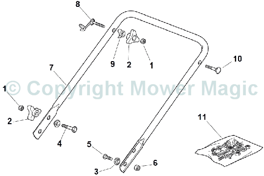 Handle Lower Part - Mountfield S420PD (2010 - 2011) 294435023/M10