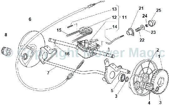 Rear Drive - Mountfield S420PD (2010 - 2011) 294435023/M10