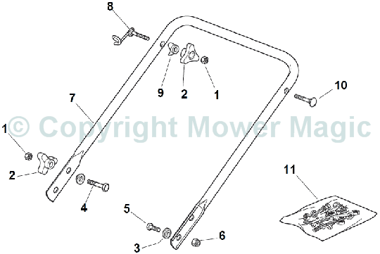 Handle Lower Part - Mountfield S421HP (2011) 2994434043/M11