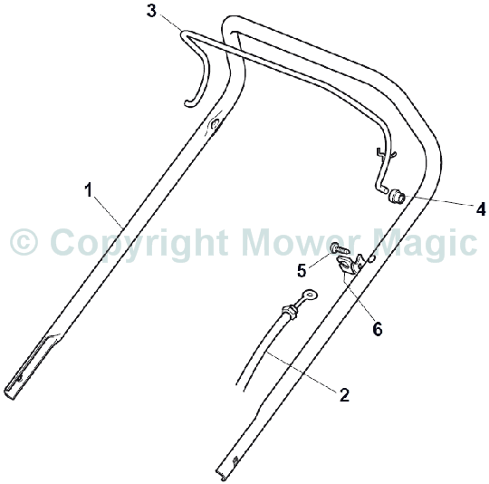 Handle Upper Part - Mountfield S421HP (2011) 2994434043/M11