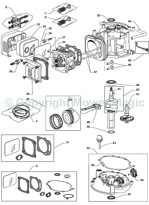 Engine - GGP WBE0702 continued - Mountfield S421HP (2011) 2994434043/M11