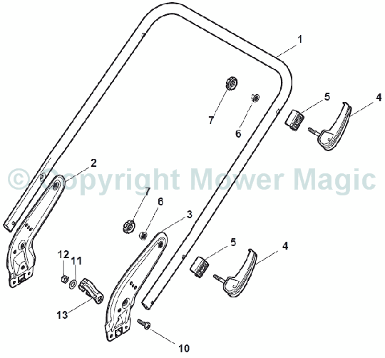 Mountfield S461HP, Handle Lower Part