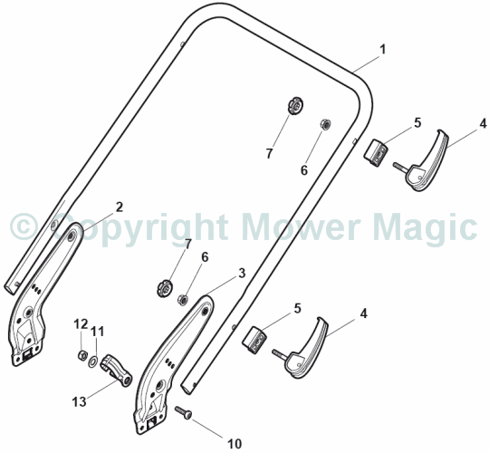 Mountfield S461PD, Handle Lower Part