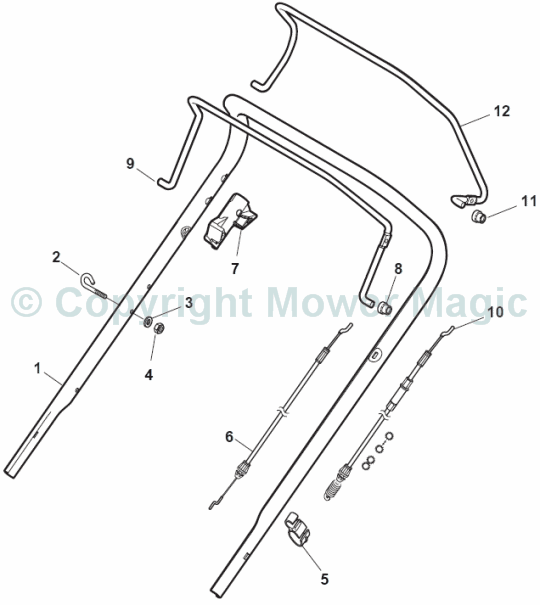 Mountfield S461PD, Handle Upper Part