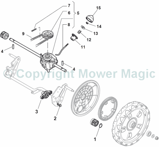 Mountfield S461PD, Rear Drive