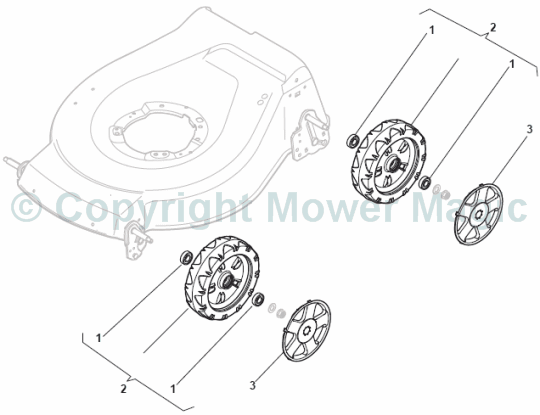 Mountfield S461PD, Wheel and Hub Cap