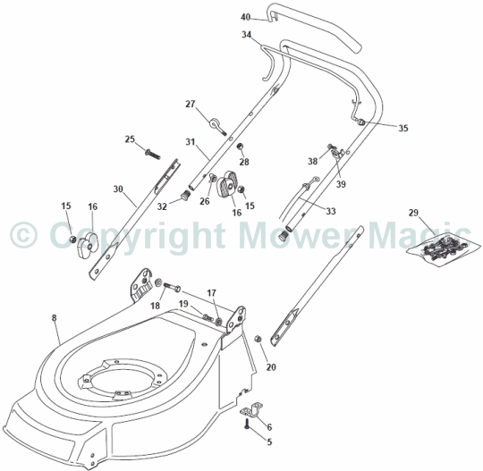 Handle Upper Part - Mountfield S461R HP (2010 - 2011) 294486043/M10