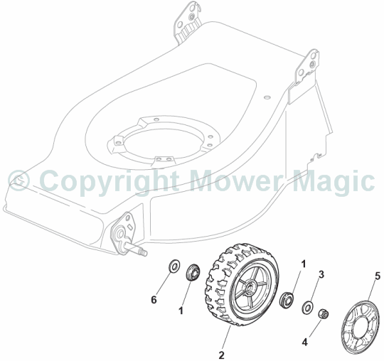 Wheel and Hub Cap - Mountfield S461R HP (2010 - 2011) 294486043/M10