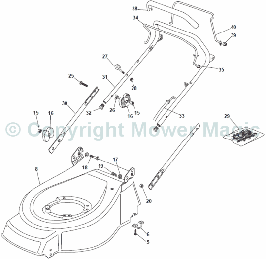 Handle Upper Part - Mountfield S461R PD (2010 - 2011) 294489043/M10