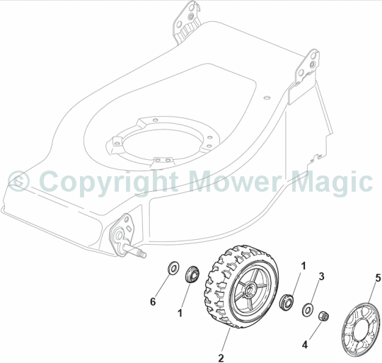 Wheel and Hub Cap - Mountfield S461R PD (2010 - 2011) 294489043/M10