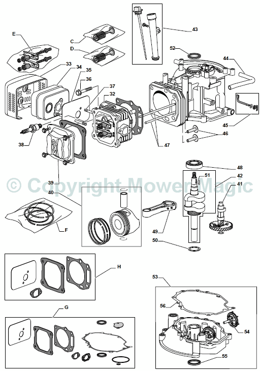 Engine - GGP WBE0701 continued - Mountfield S464PD (2010 - 2011) 299483043/M10