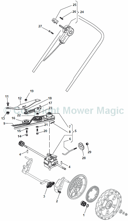 Rear Drive - Mountfield S464PD (2010 - 2011) 299483043/M10