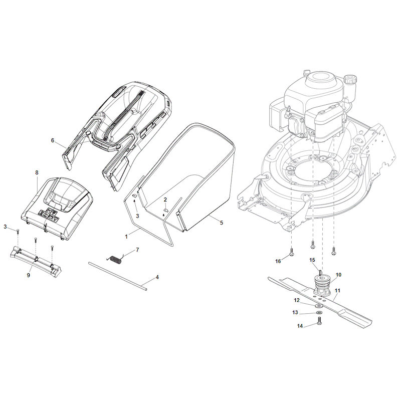 S481PD ES 294502543/M16 Grasscatcher Spares