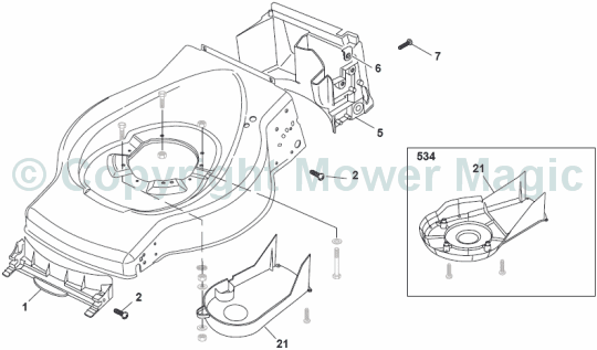 Front Conveyor Assembly - Mountfield SP184 V35 (2010 - 2011) 299274643/SF