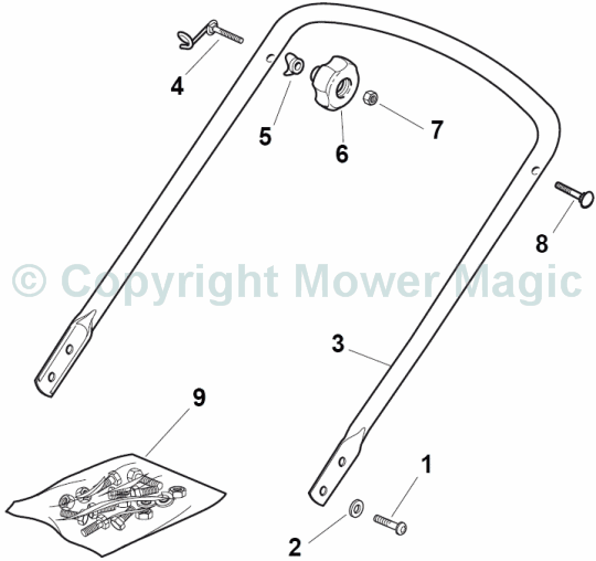 Handle Lower Part - Mountfield SP184 V35 (2010 - 2011) 299274643/SF