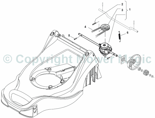 Rear Drive - Mountfield SP414 RS100 OHV (2011) 297412043/BQ Rear Drive - Mountfield SP414 RS100 OHV (2011) 297412043/BQ