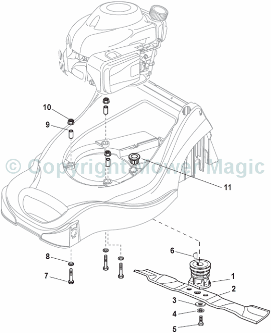 Blade - Mountfield SP414 RS100 OHV (2011) 297412043/BQ Blade - Mountfield SP414 RS100 OHV (2011) 297412043/BQ