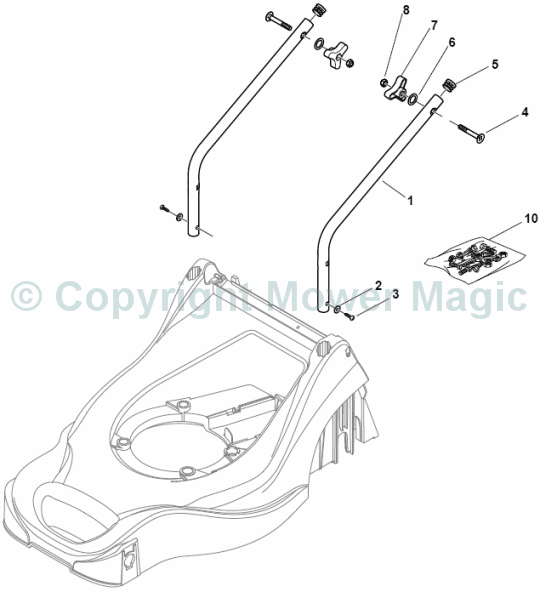 Handle Lower Part - Mountfield SP414 V35 (2011) 297412143/BQ Handle Lower Part - Mountfield SP414 V35 (2011) 297412143/BQ