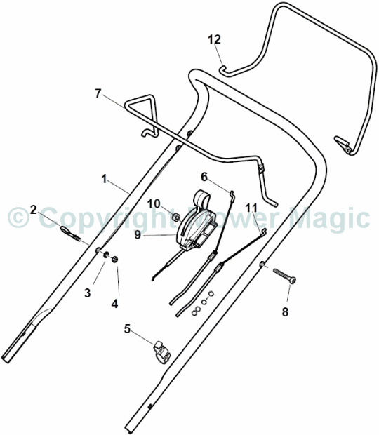 Handle Upper Part - Mountfield SP414 V35 (2011) 297412143/BQ Handle Upper Part - Mountfield SP414 V35 (2011) 297412143/BQ