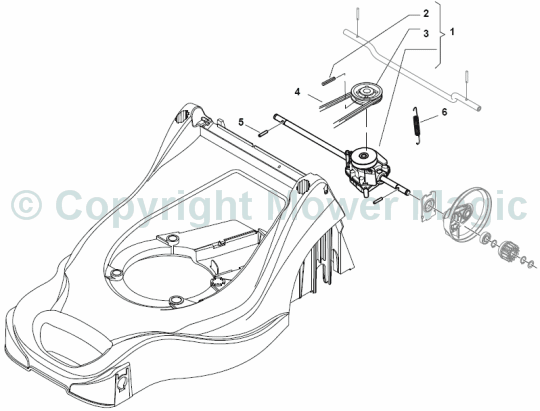 Rear Drive - Mountfield SP414 V35 (2011) 297412143/BQ Rear Drive - Mountfield SP414 V35 (2011) 297412143/BQ