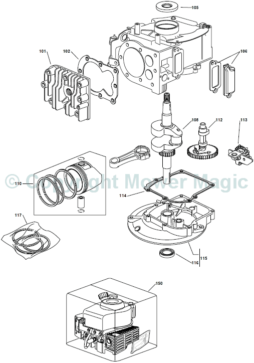 Engine continued - Mountfield SP414 V35 (2011) 297412143/BQ Engine continued - Mountfield SP414 V35 (2011) 297412143/BQ