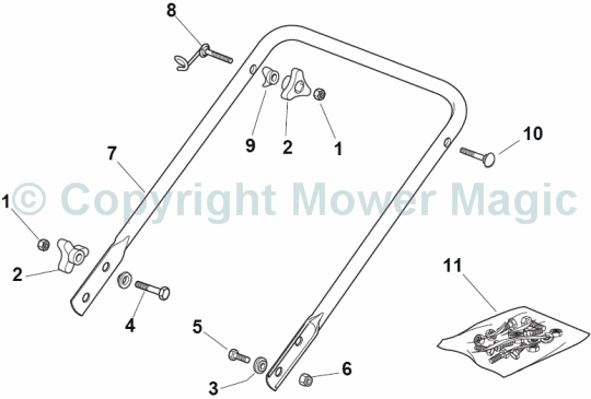 Handle Lower Part - Mountfield SP425 (2011) 294435038/M10