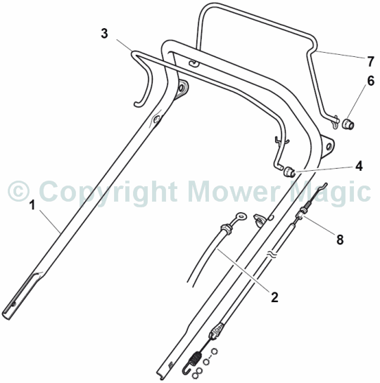 Handle Upper Part - Mountfield SP425 (2011) 294435038/M10