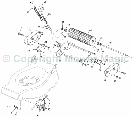 Roller Assembly - Mountfield SP465R (2011) 294489038/UM8