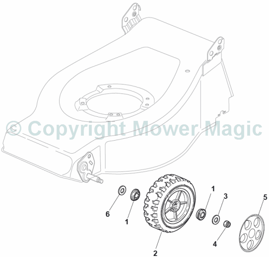 Wheel and Hub Cap - Mountfield SP465R (2011) 294489038/UM8