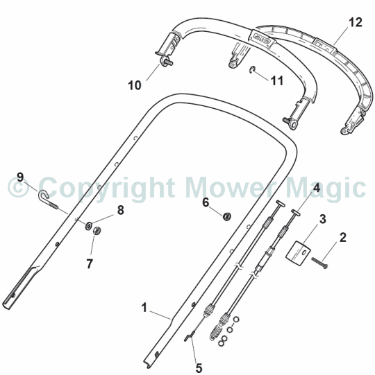 Handle Upper Part - Mountfield SP465 (2011) 299482338/M10