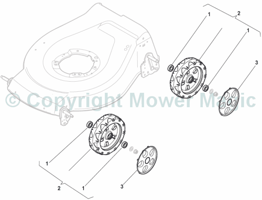 Wheel and Hub Cap - Mountfield SP465 (2011) 299482338/M10