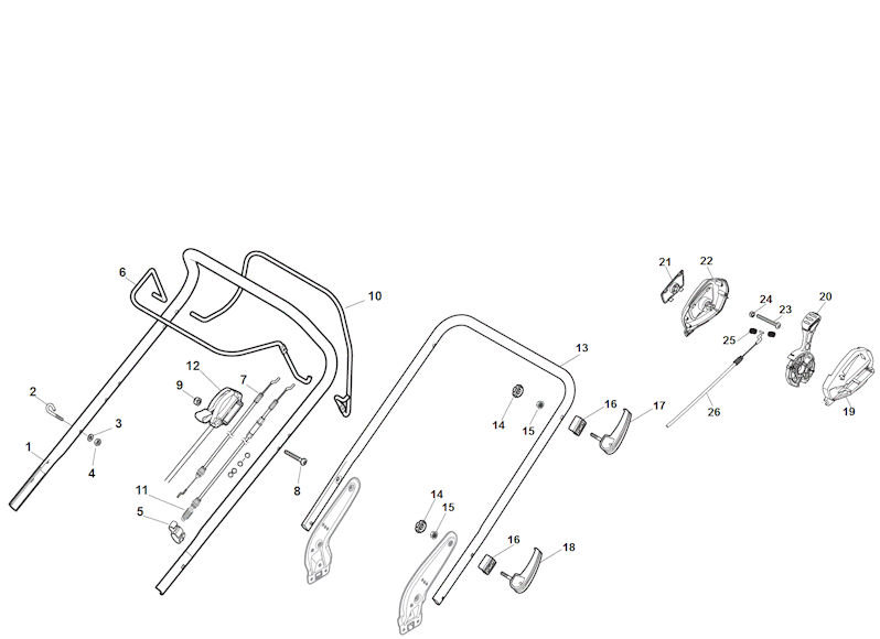 Mountfield SP485HW-V 294503038/M16 Handle Spares